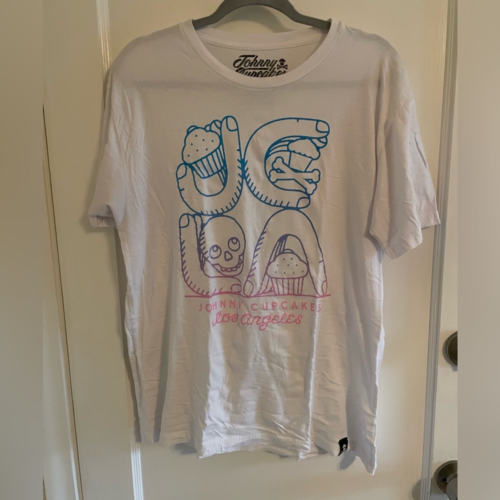 Johnny Cupcakes Los Angeles JCLA White T-Shirt Size Men’s Large